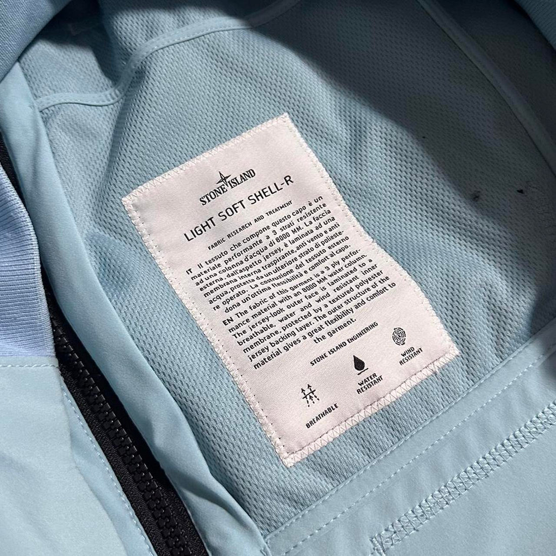 Stone Island Blue Soft Shell Jacket