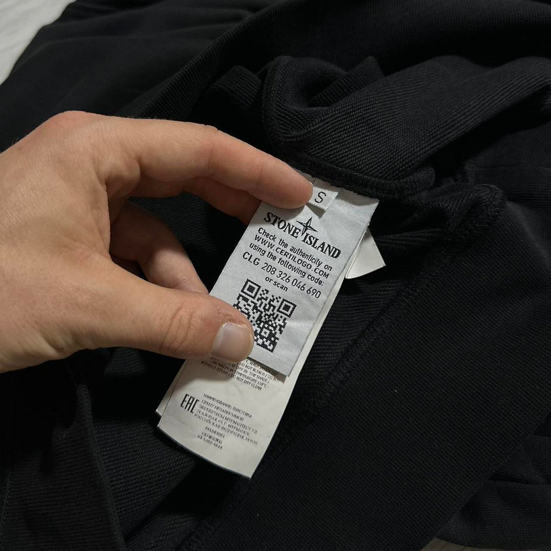 Stone Island Black Pullover Crewneck