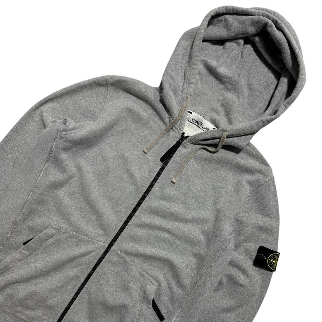 Stone Island Grey Full Zip Hoodie