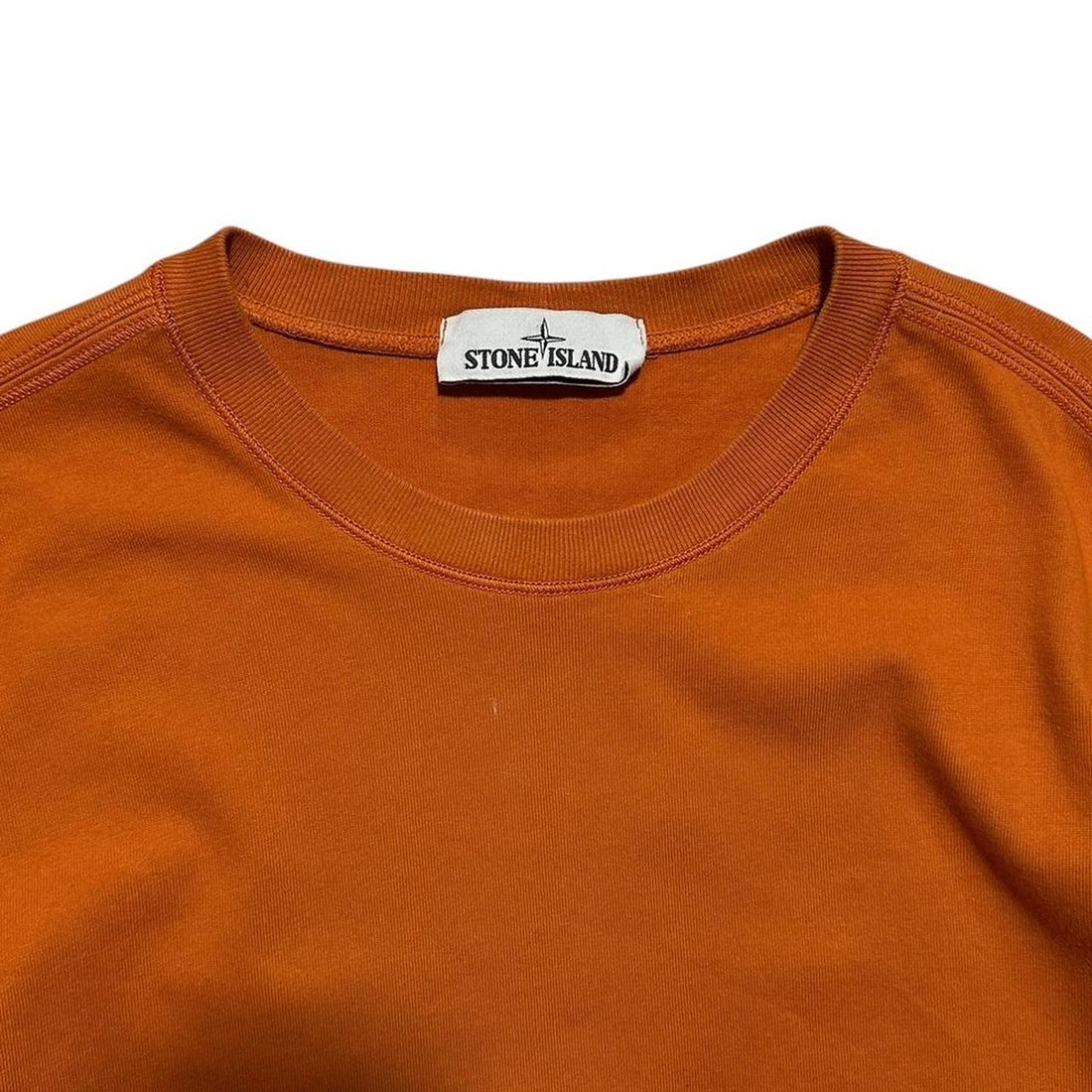 Stone Island Orange Pullover Crewneck