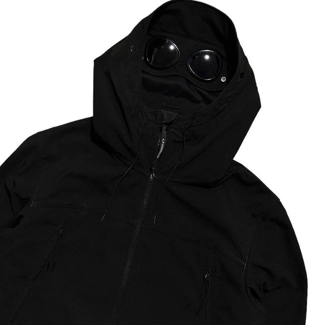 CP Company Black Soft Shell Goggle Jacket