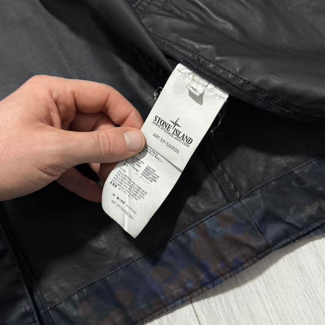 Stone Island Raso Gommato Camo Print Jacket