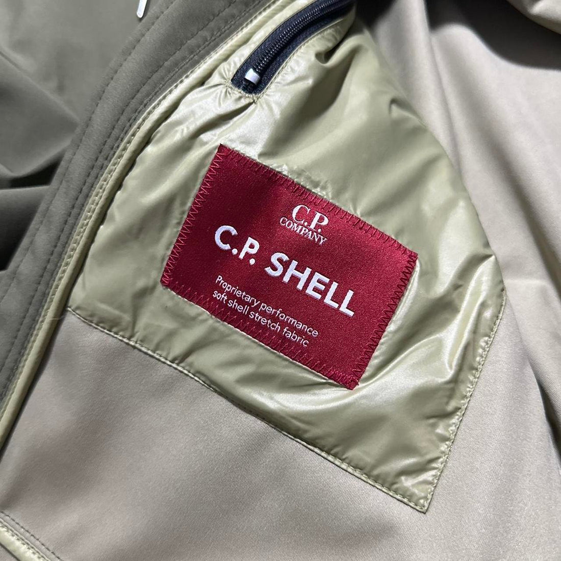 CP Company Green Soft Shell Goggle Jacket
