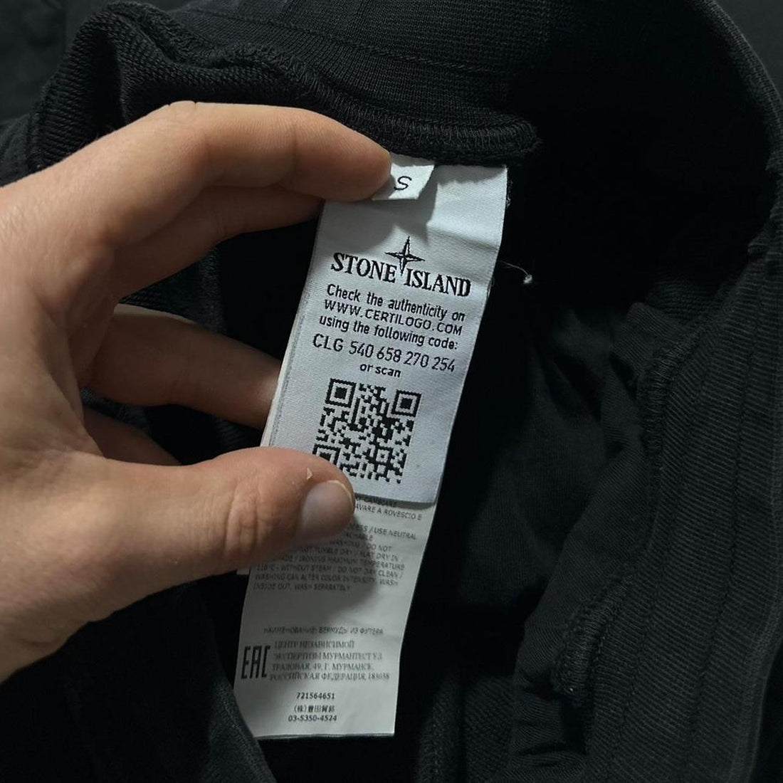 Stone Island Black Cotton Shorts