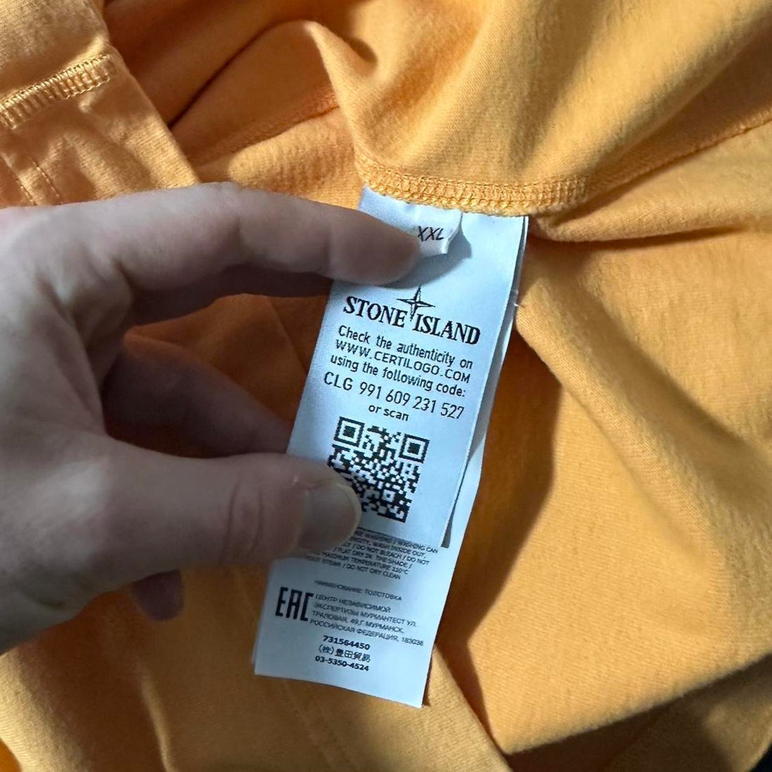 Stone Island Orange Pullover Crewneck
