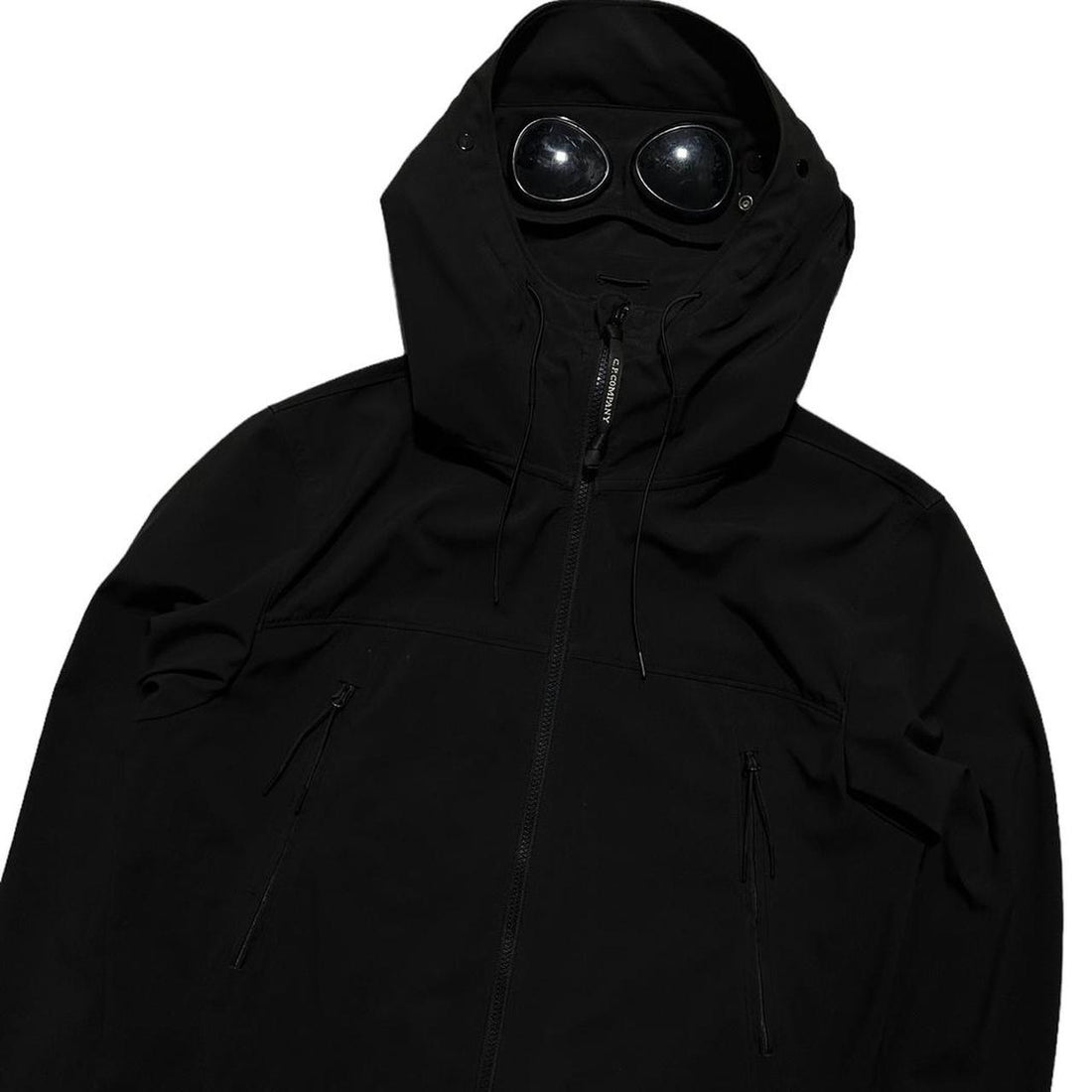 CP Company Black Soft Shell Goggle Jacket