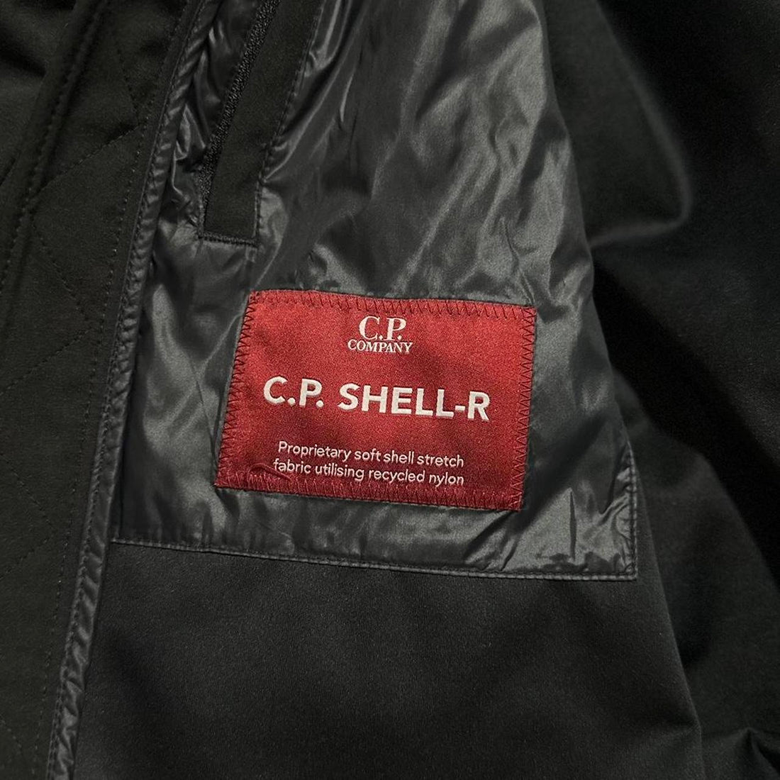 CP Company Black Soft Shell Goggle Jacket