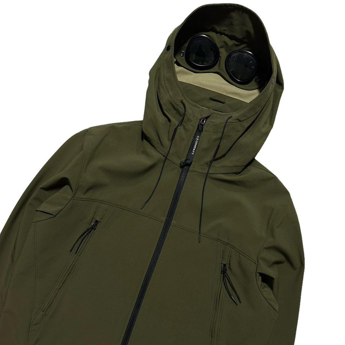 CP Company Green Soft Shell Goggle Jacket