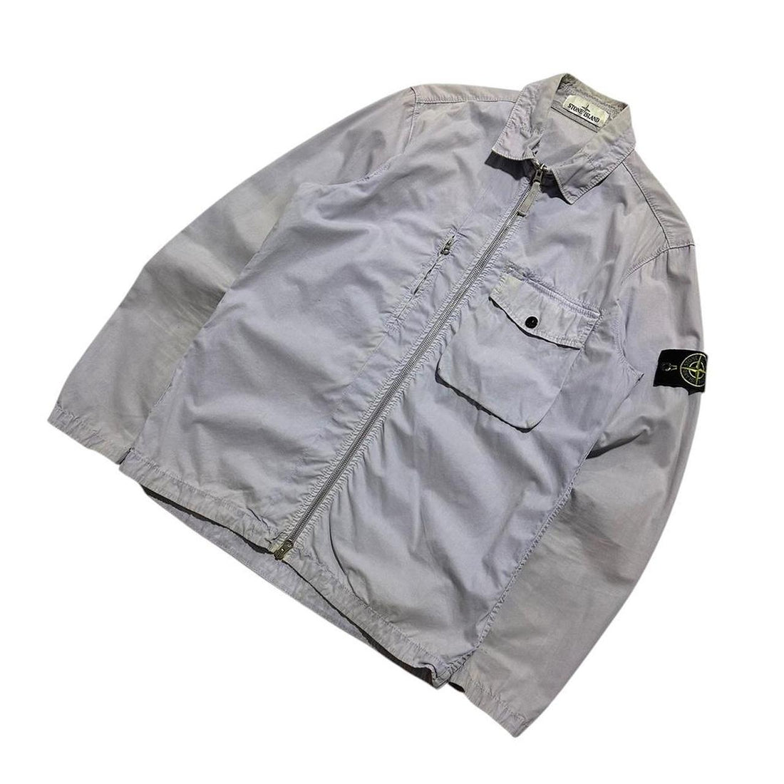 Stone Island Lavender Canvas Overshirt