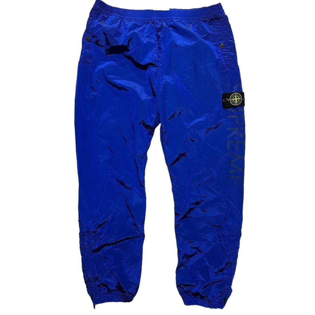 Stone Island Supreme Blue Nylon Bottoms