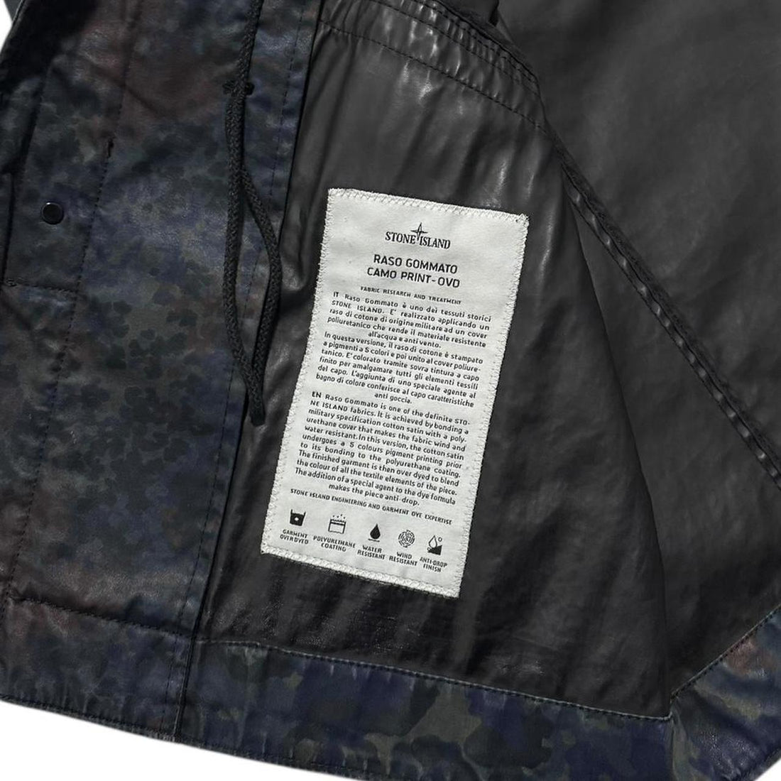 Stone Island Raso Gommato Camo Print Jacket