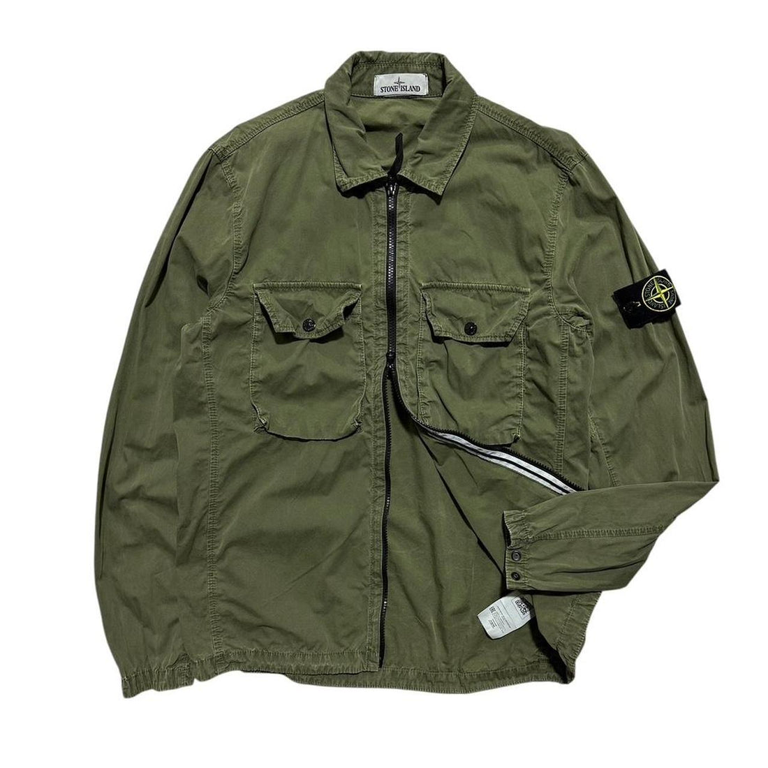 Stone Island Khaki Canvas Overshirt
