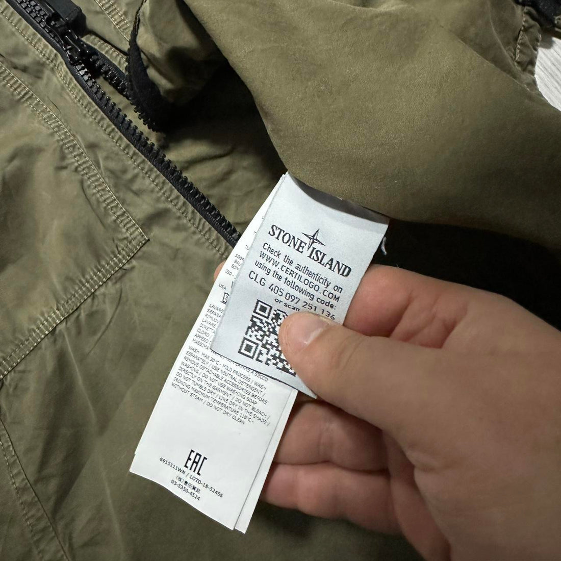 Stone Island Hooded Canvas Jacket