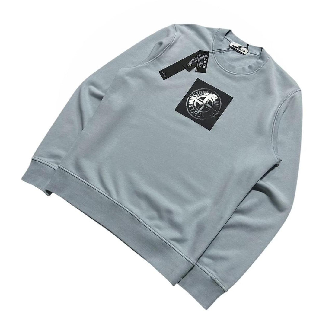 Stone Island Light Blue Pullover Crewneck