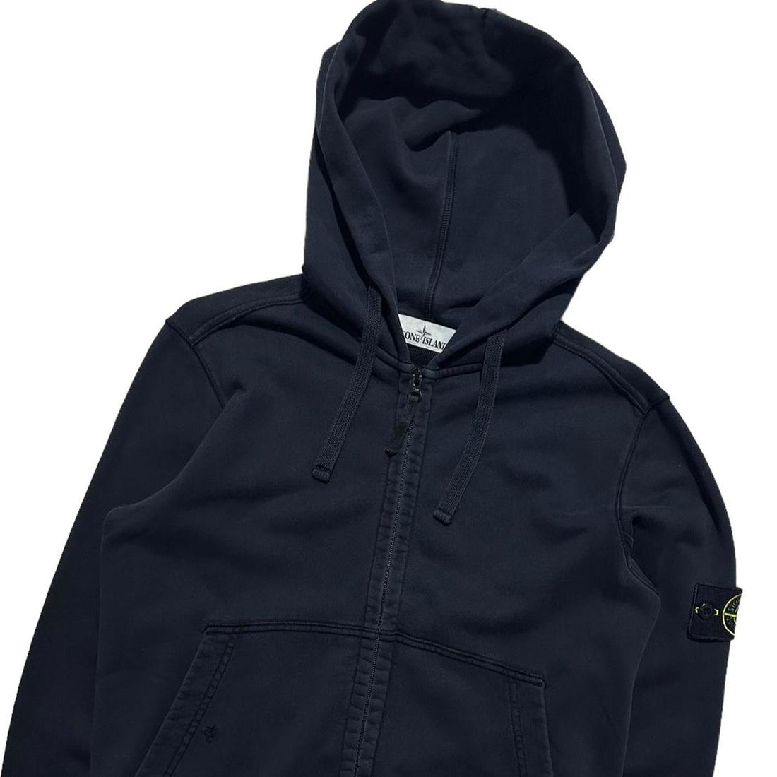 Stone Island Dark Blue Zip Up Hoodie