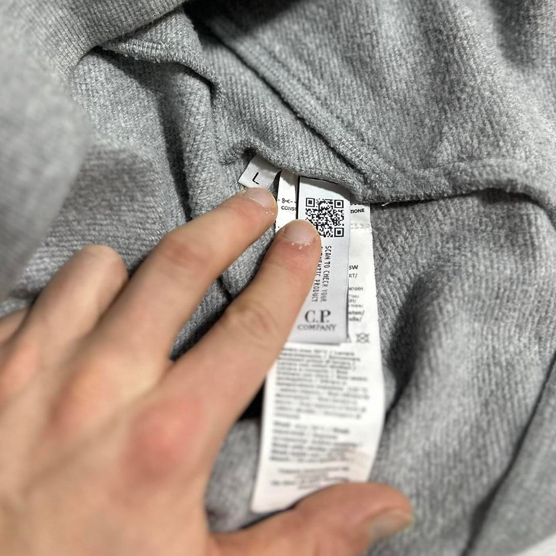 CP Company Grey Goggle Hoodie