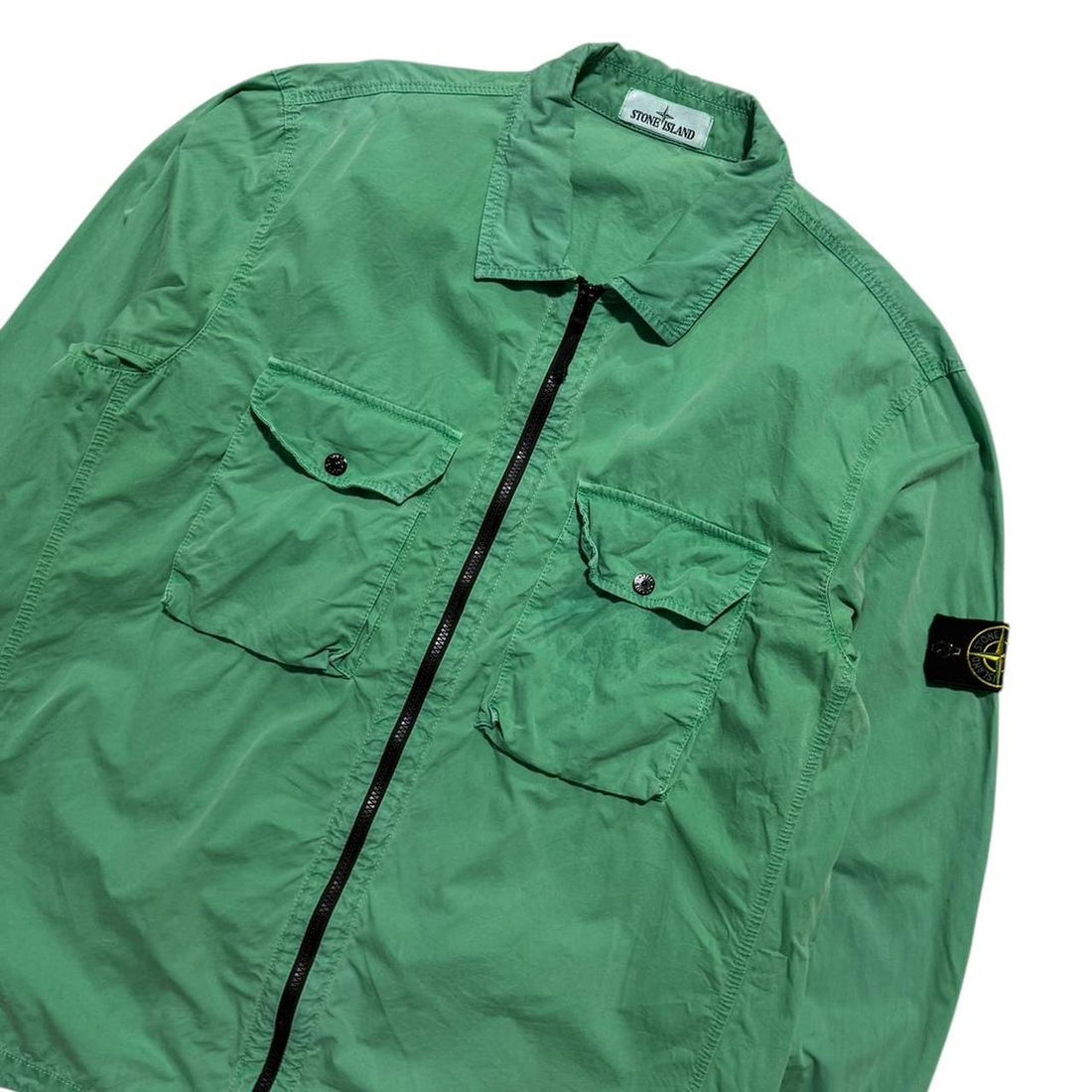 Stone Island Green Double Pocket Overshirt