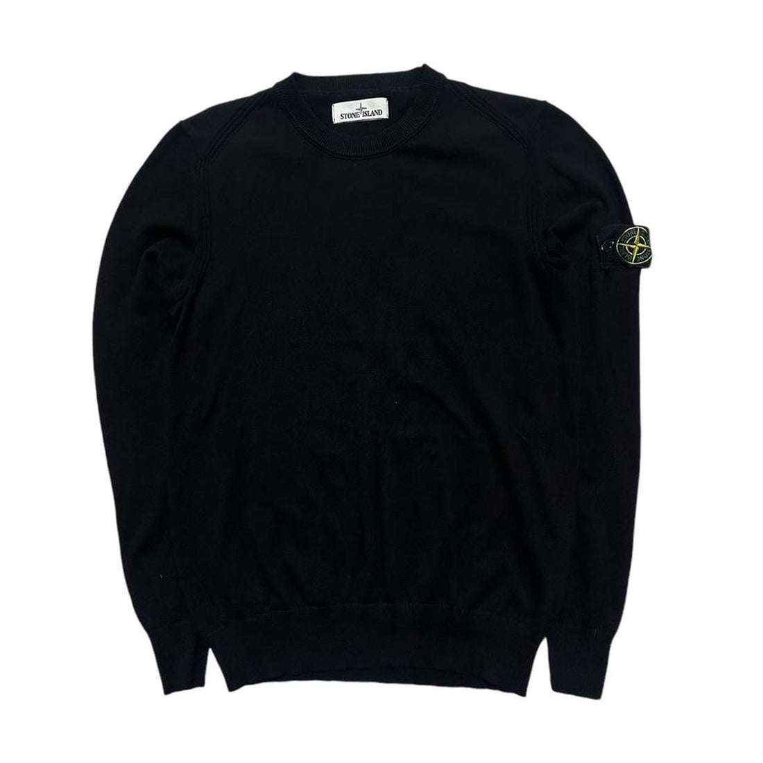 Stone Island Black Knit Pullover Jumper