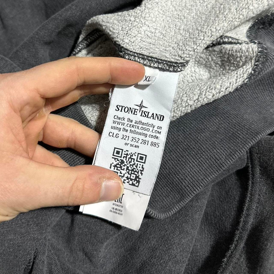 Stone Island Grey Pullover Crewneck