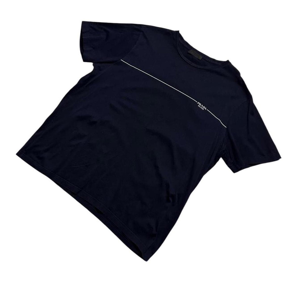Prada Front Logo Navy T-Shirt