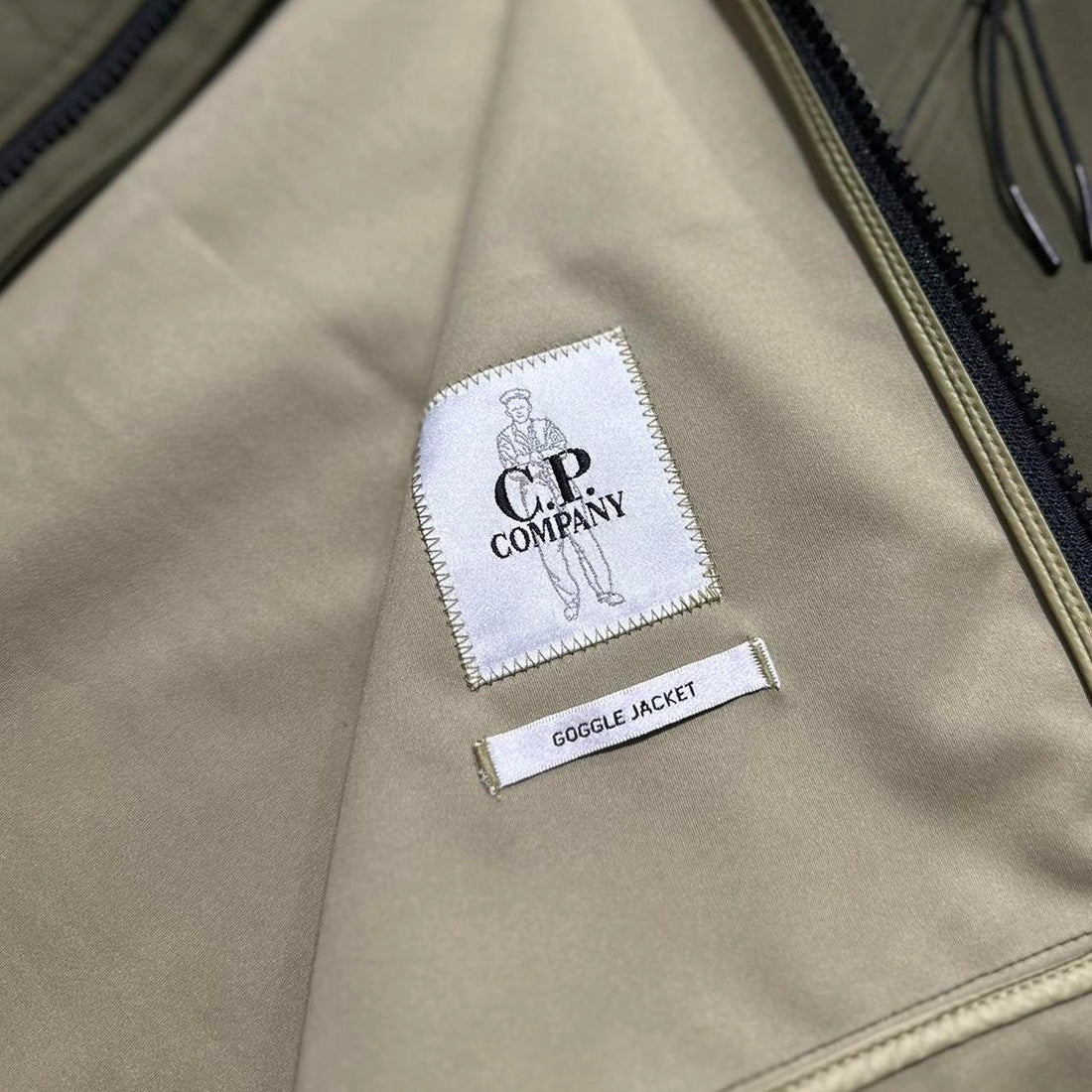 CP Company Green Soft Shell Goggle Jacket