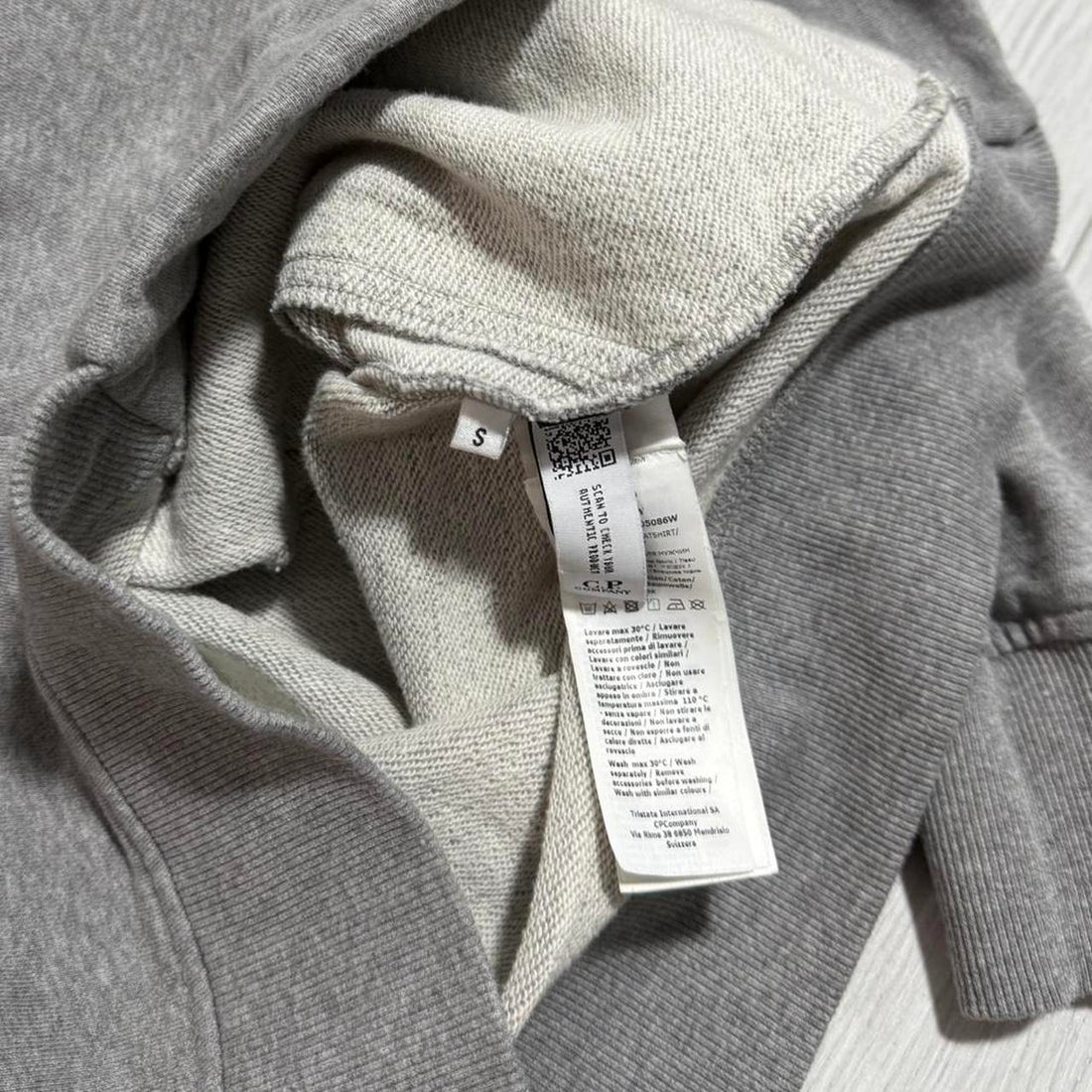 CP Company Grey Full Zip Goggle Hoodie