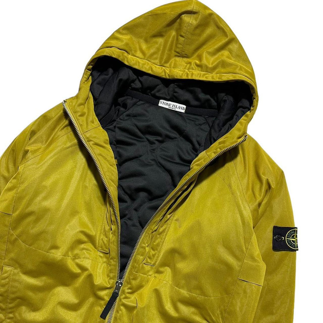 Stone Island Yellow Padded Down Jacket