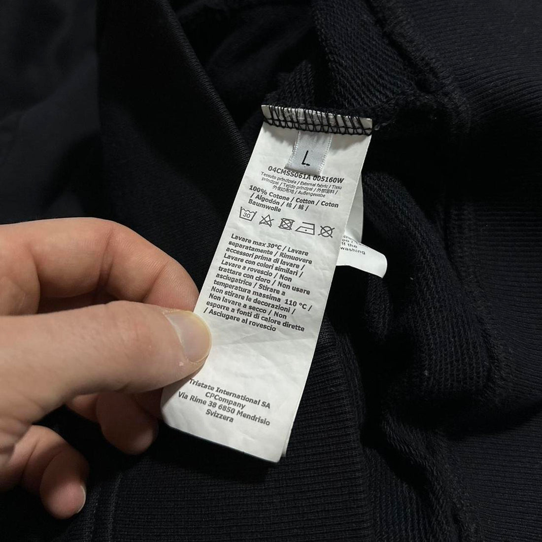 CP Company Black Full Zip Goggle Hoodie
