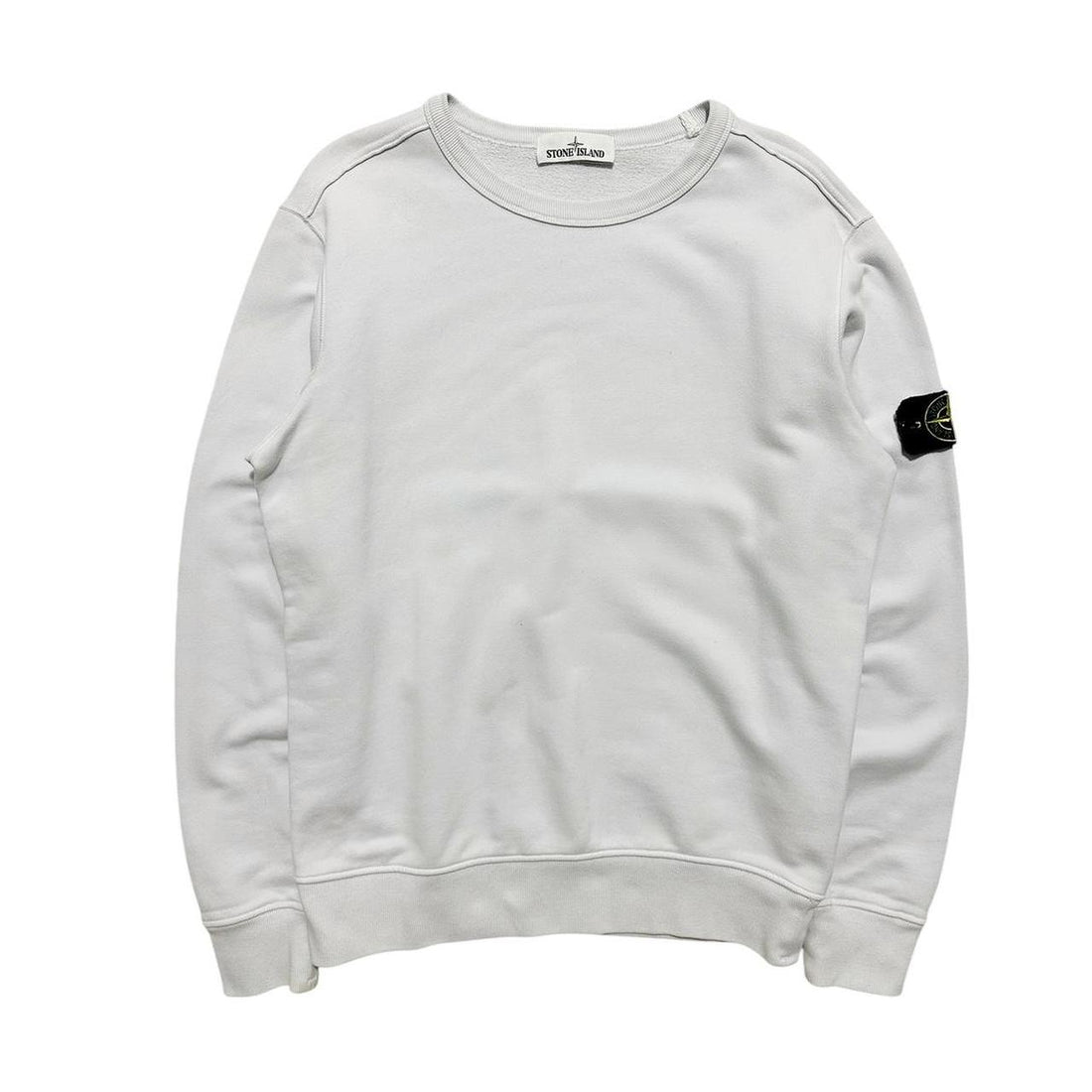 Stone Island White Pullover Crewneck