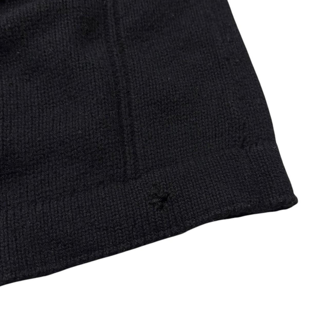 Stone Island Black Wool Arm Compass Sweater