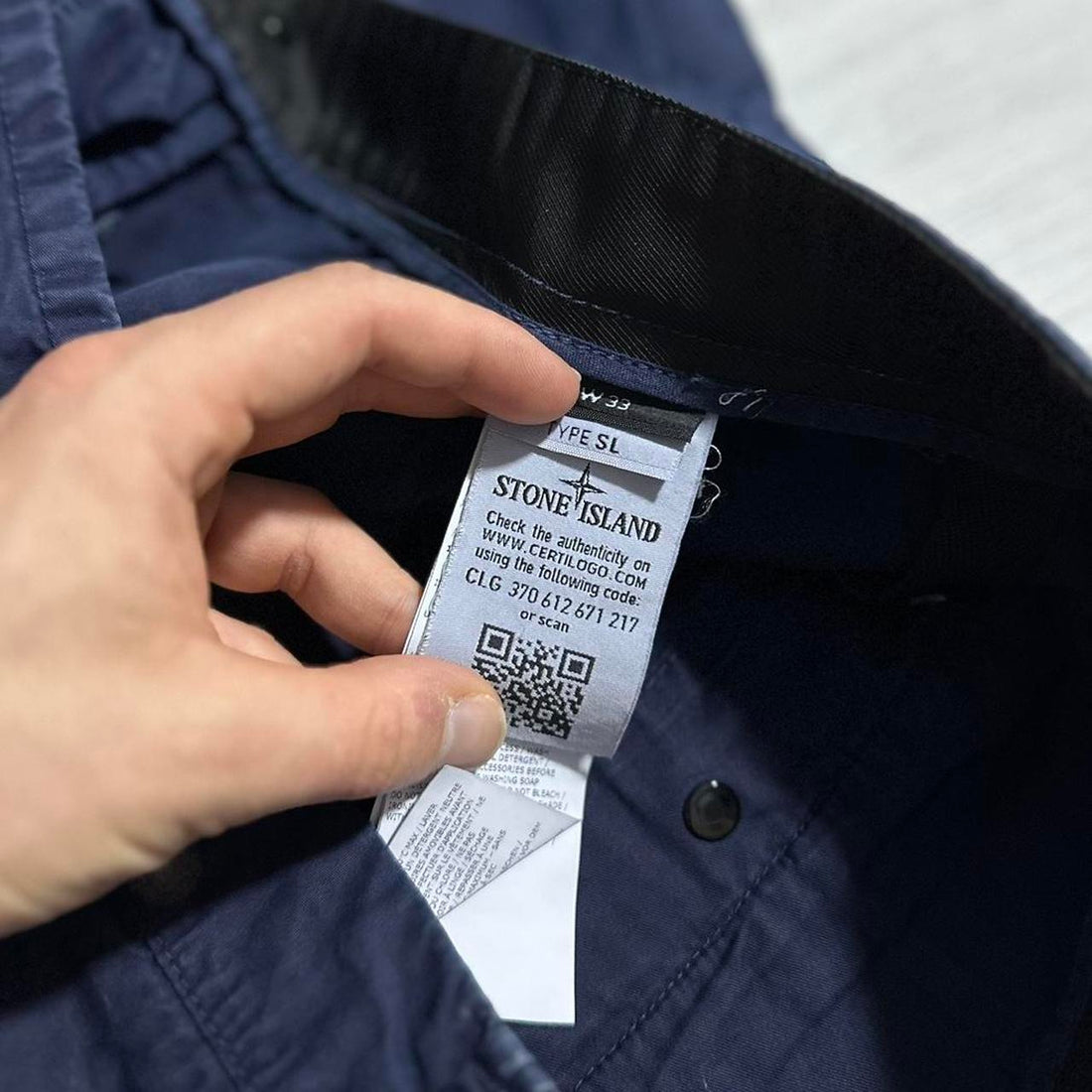 Stone Island Blue Canvas Cargo Shorts