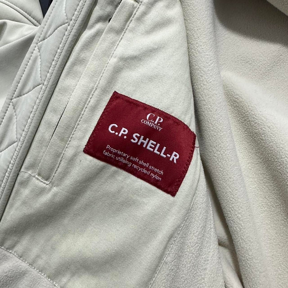 CP Company Cream Soft Shell Goggle Jacket
