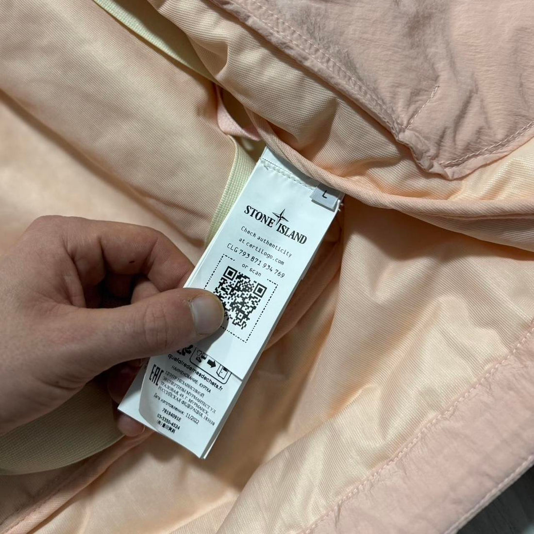 Stone Island Shadow Project 5L Peach Mesh Jacket