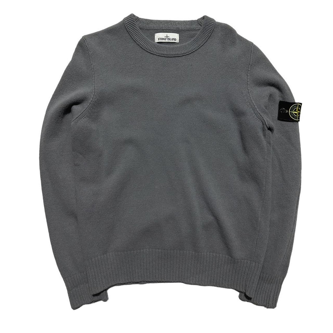Stone Island Grey Knit Pullover Crewneck