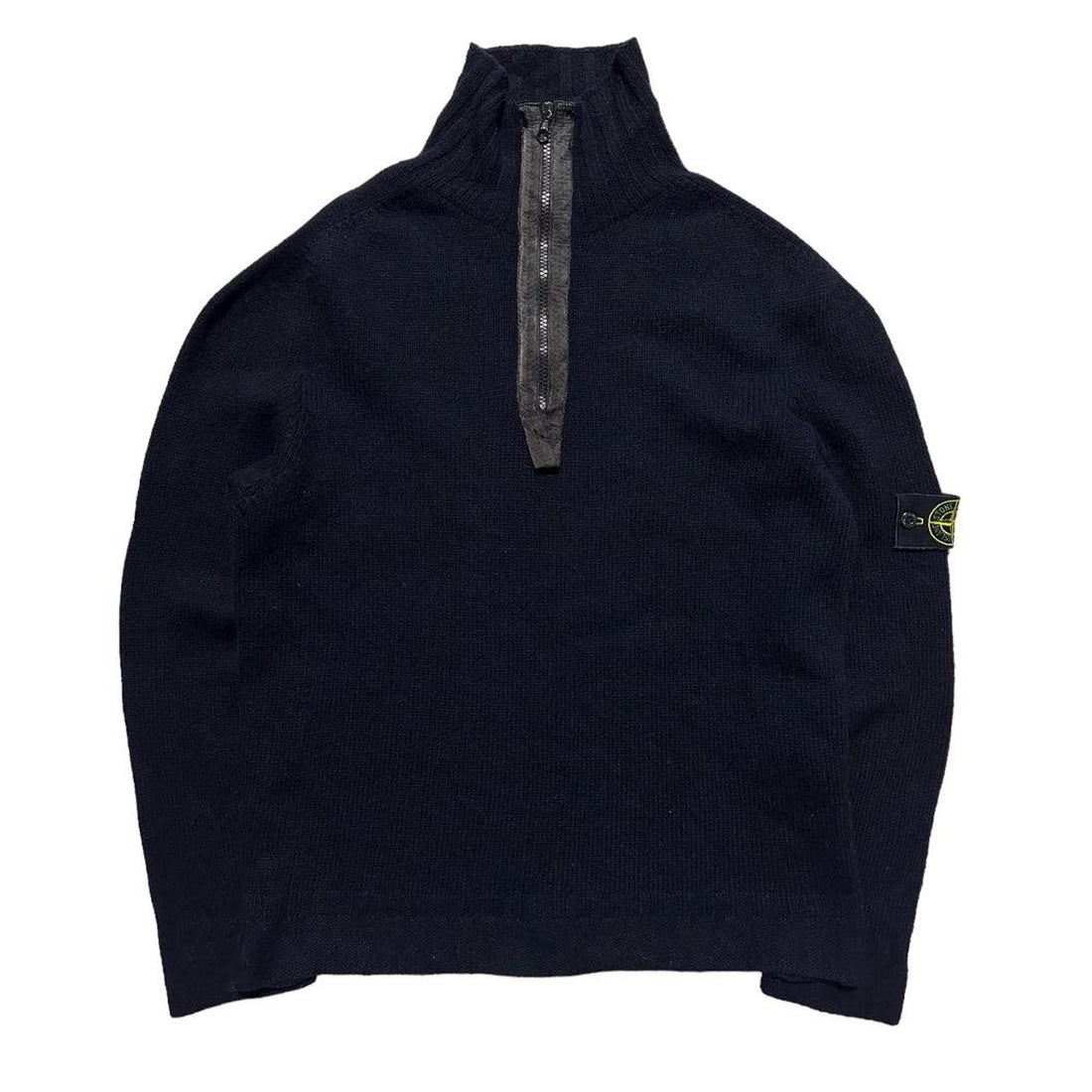 Stone Island Wool Quarter Zip Pullover