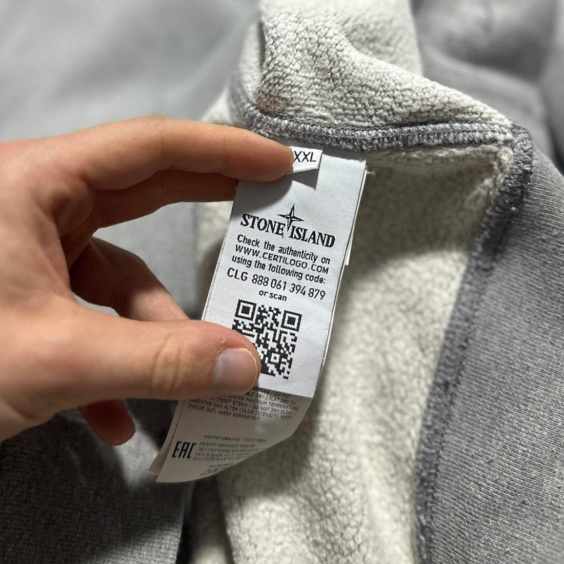 Stone Island Grey Pullover Hoodie