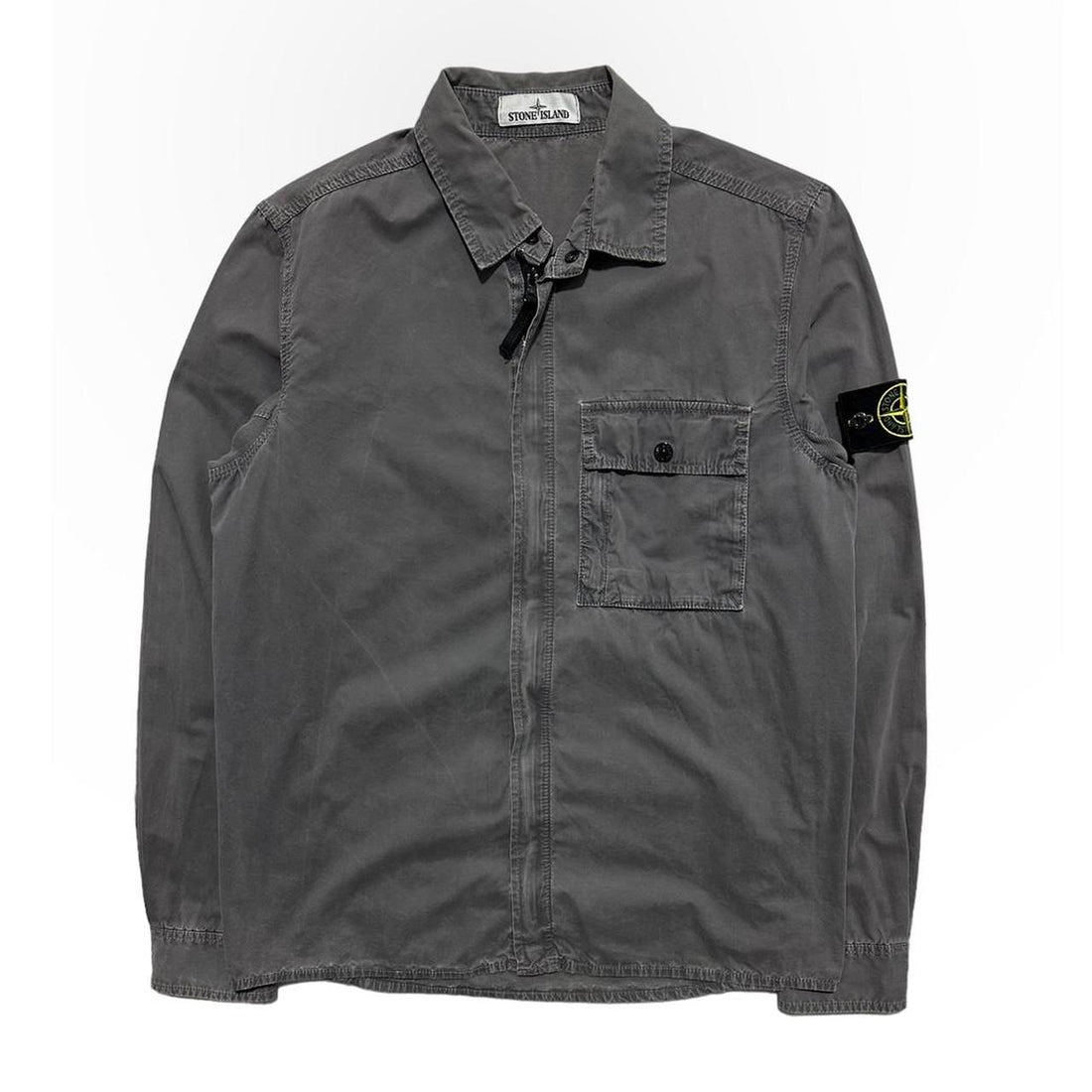 Stone Island Grey Canvas Overshirt