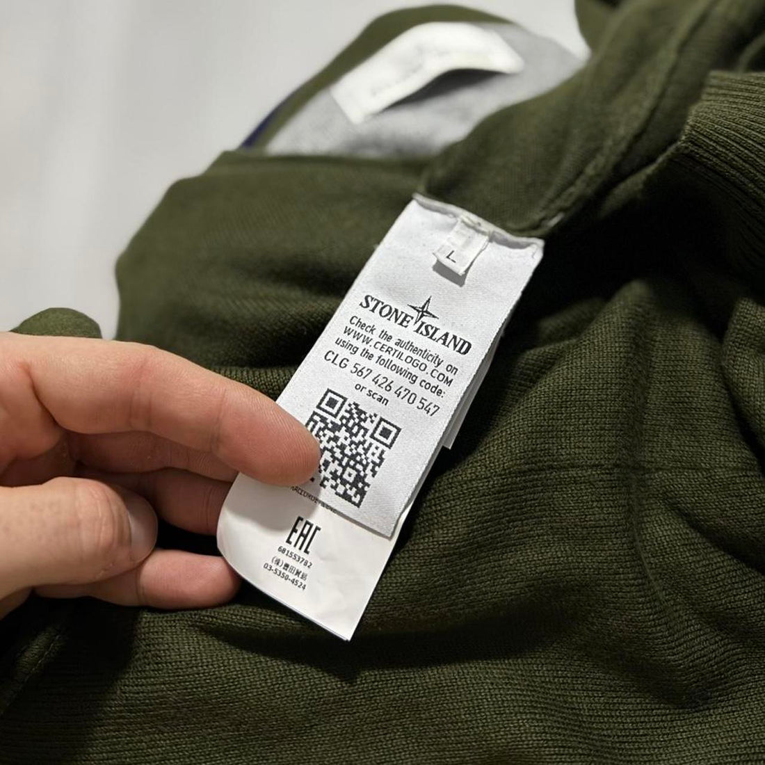Stone Island Green Thin Pullover Crewneck