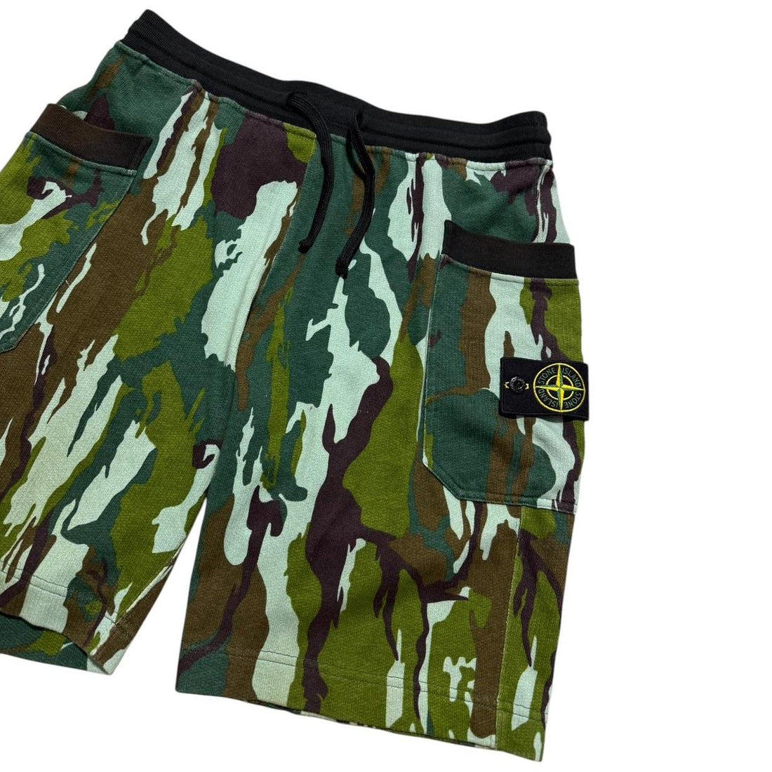 Stone Island Flowing Camo Cotton Shorts