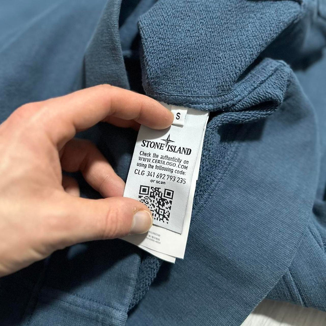 Stone Island Blue Quarter Zip Pullover
