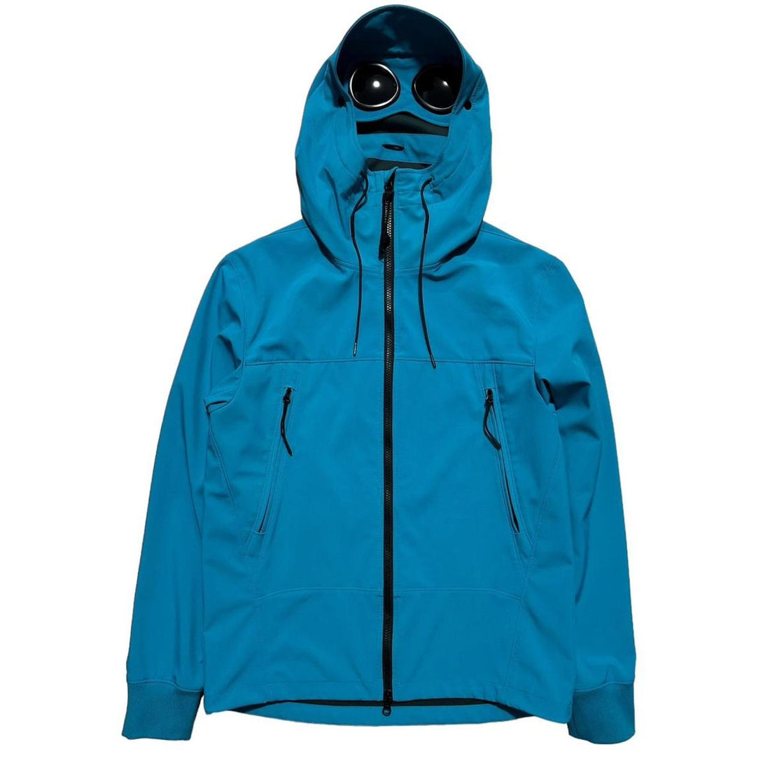 CP Company Blue Soft Shell Goggle Jacket