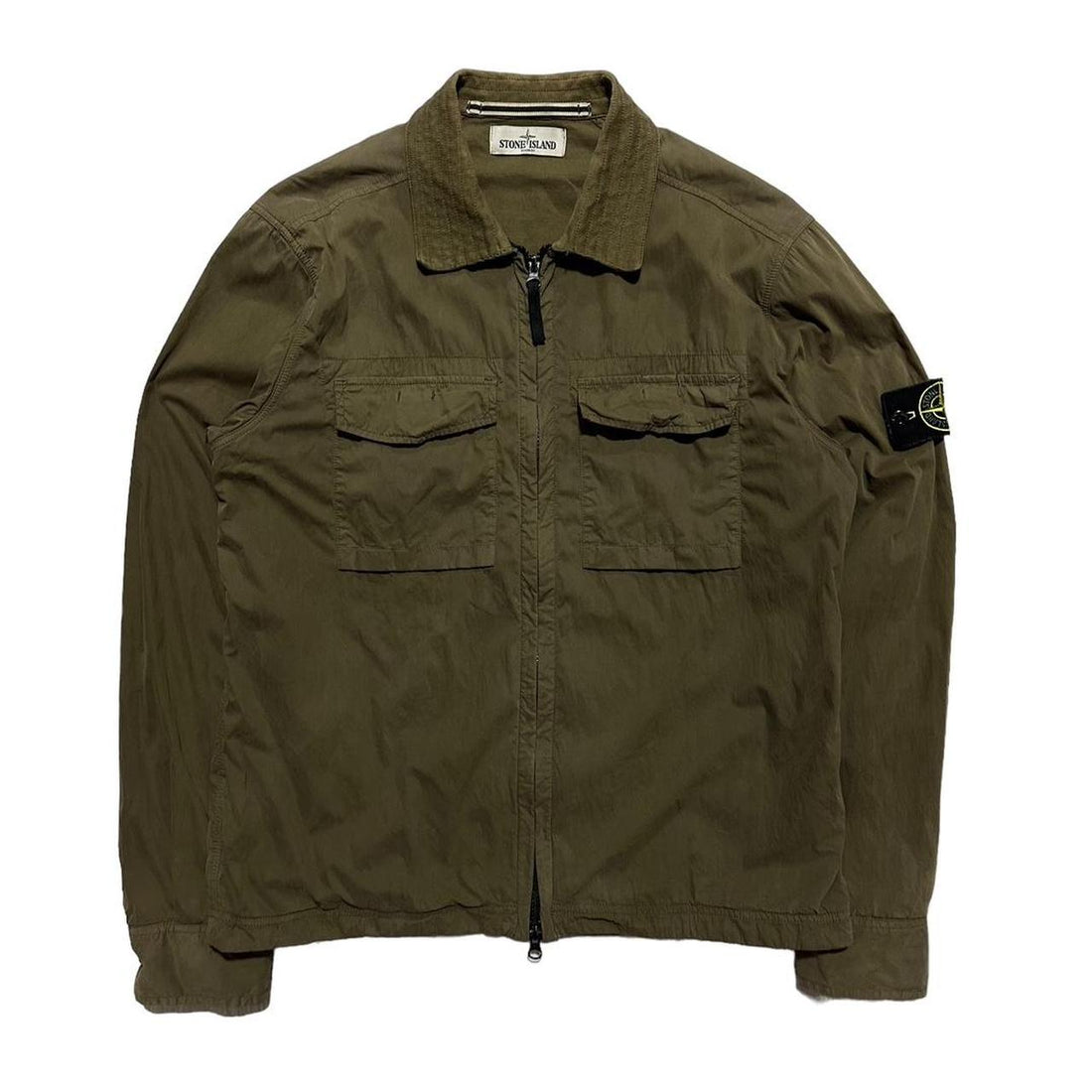 Stone Island Green Double Pocket Overshirt