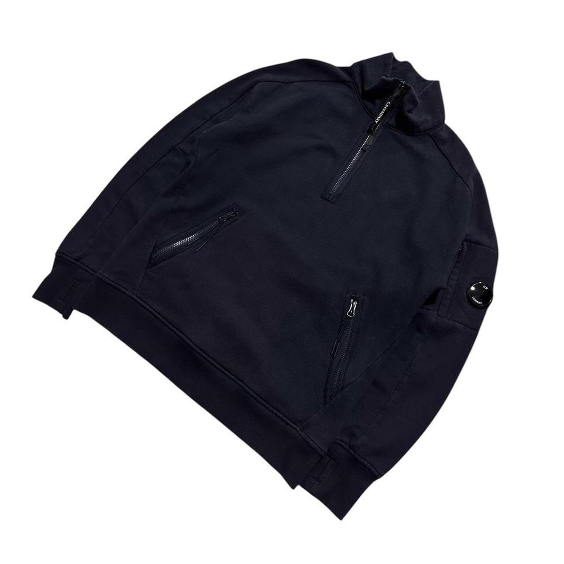 CP Company Navy Quarter Zip Pullover