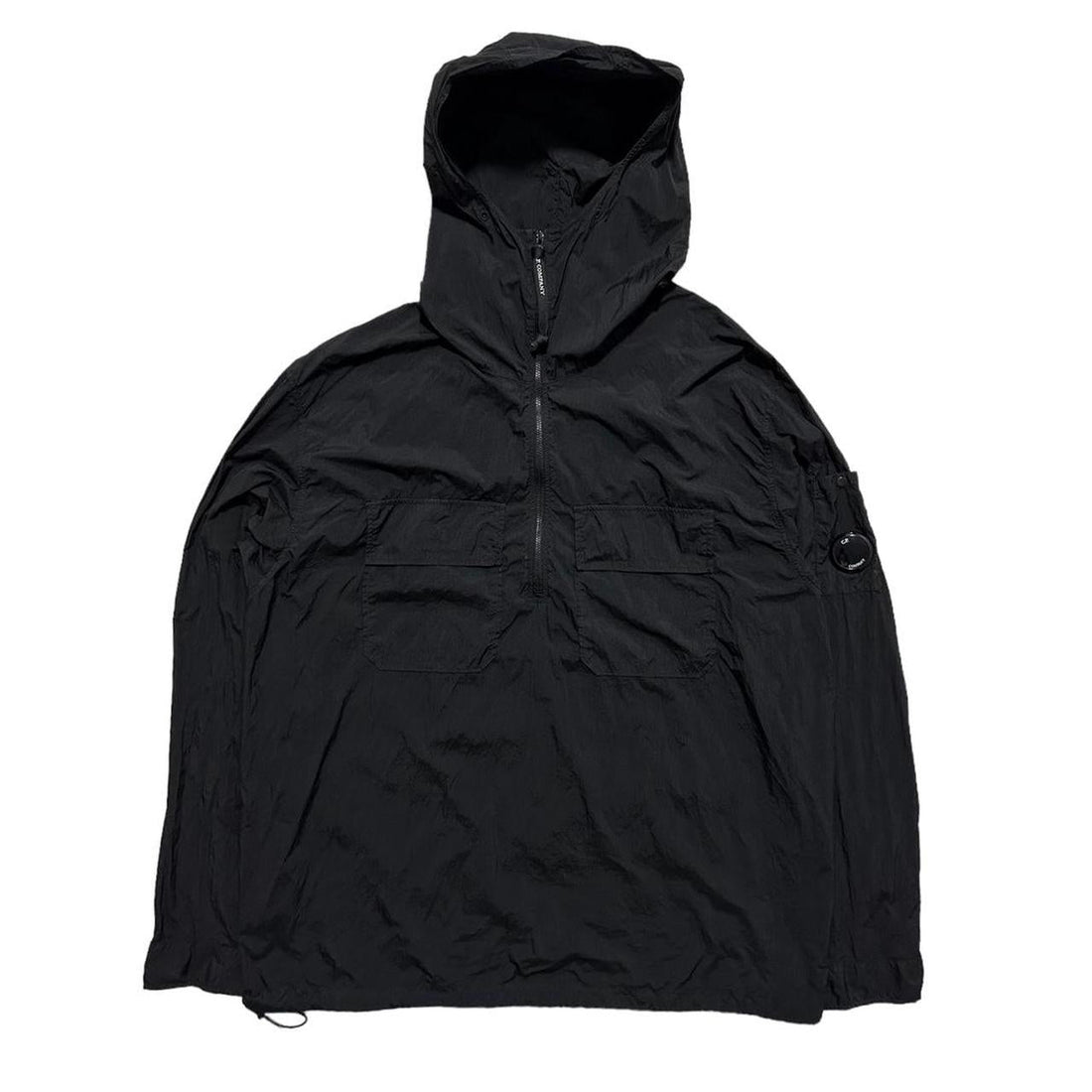 CP Company Black Nylon Half Zip Pullover