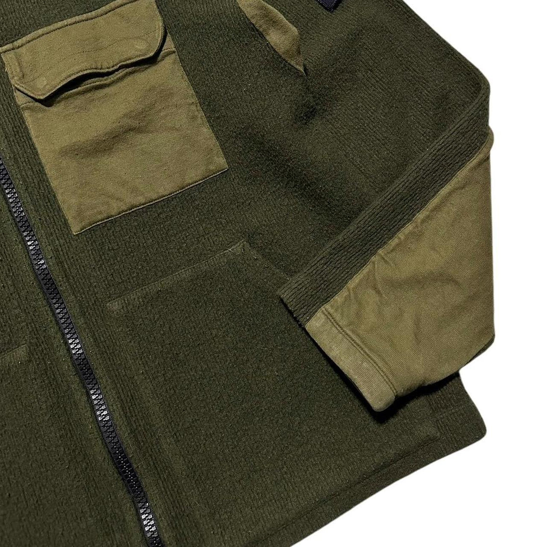 Stone Island Double Pocket Wool Zip Up