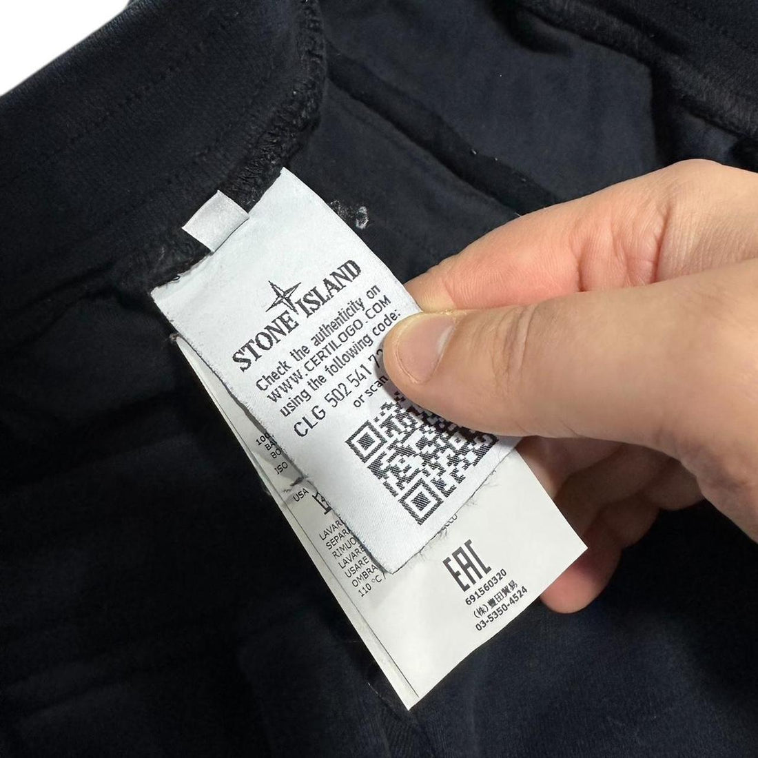 Stone Island Navy Cotton Cargo Bottoms