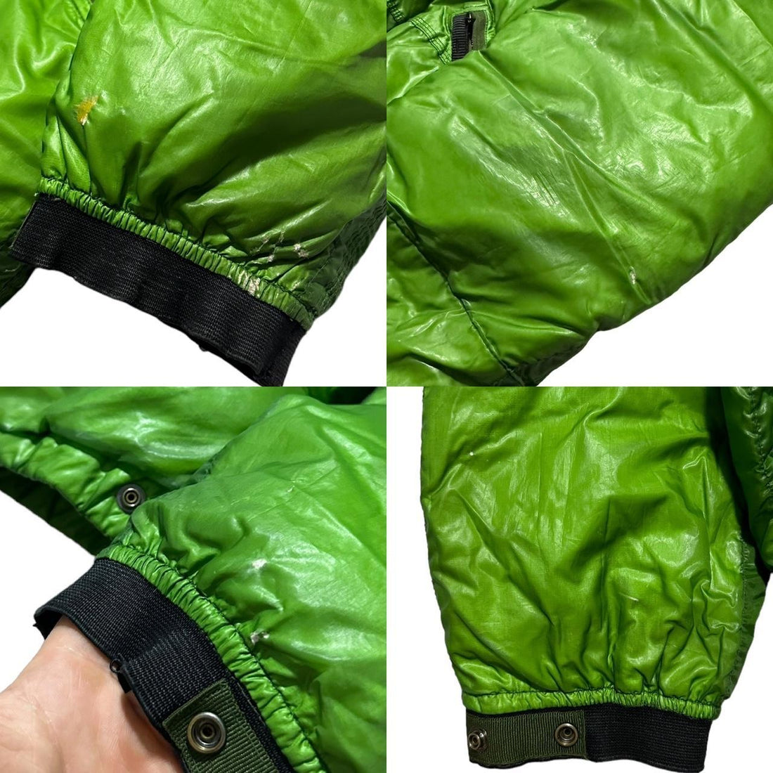 Stone Island Green Goose Down Mesh Jacket