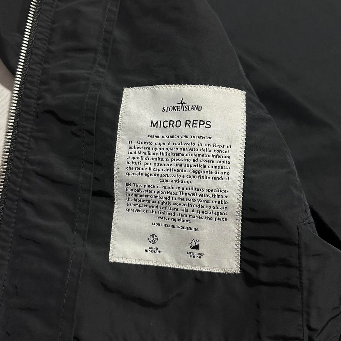 Stone Island Micro Reps Black Jacket