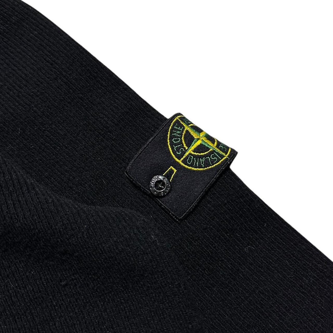 Stone Island Ribbed Zip Up Hoodie