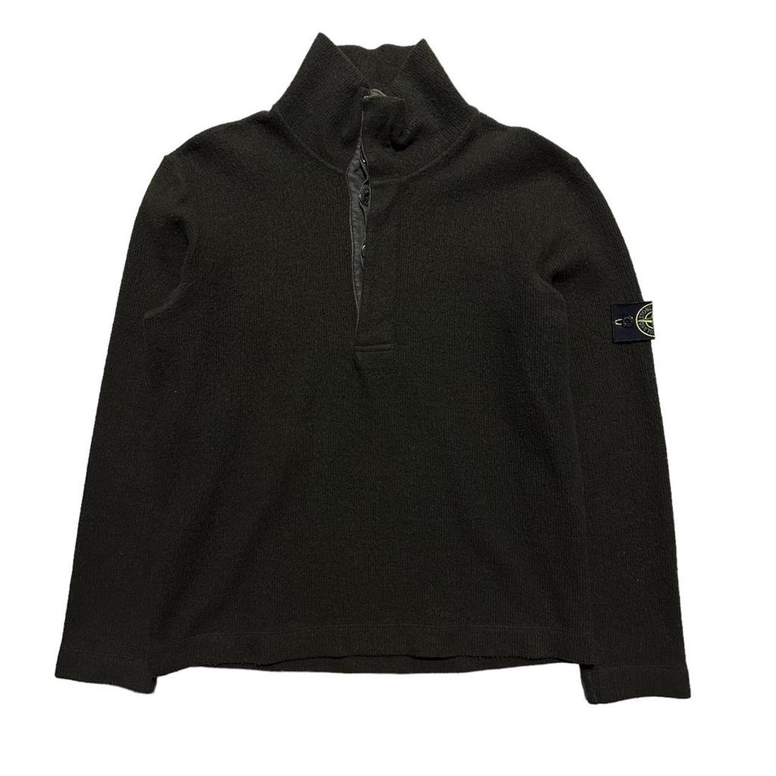 Stone Island Wool Quarter Button Up Pullover